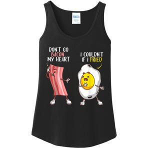 Funny Don't Go Bacon My Heart Cool Bacon And Egg Foodie Ladies Essential Tank