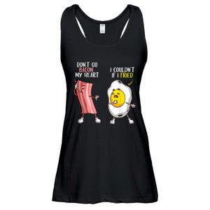 Funny Don't Go Bacon My Heart Cool Bacon And Egg Foodie Ladies Essential Flowy Tank