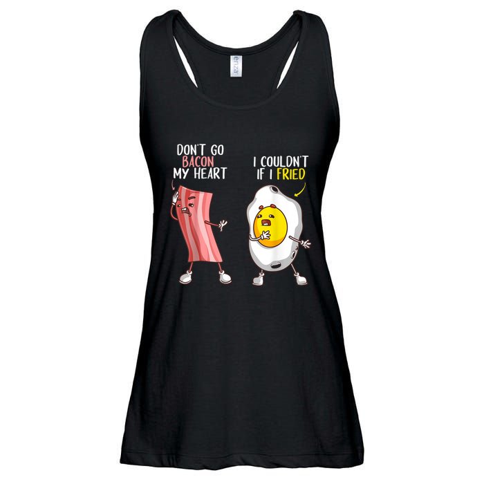 Funny Don't Go Bacon My Heart Cool Bacon And Egg Foodie Ladies Essential Flowy Tank