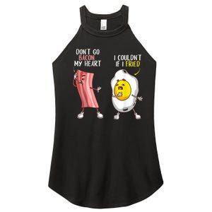 Funny Don't Go Bacon My Heart Cool Bacon And Egg Foodie Women's Perfect Tri Rocker Tank