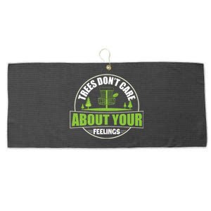 Funny Disc Golf Trees Don't Care About Your Feelings Large Microfiber Waffle Golf Towel