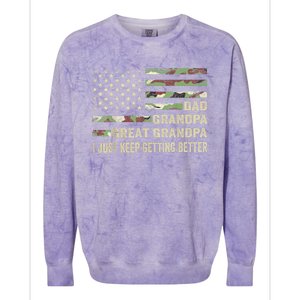  Fathers Day Gift from GrandKid Dad Grandpa Great Grandpa Colorblast Crewneck Sweatshirt