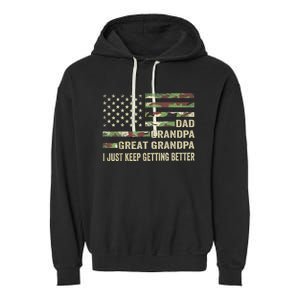  Fathers Day Gift from GrandKid Dad Grandpa Great Grandpa Garment-Dyed Fleece Hoodie