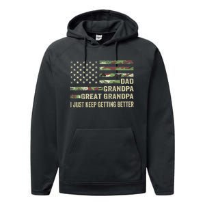  Fathers Day Gift from GrandKid Dad Grandpa Great Grandpa Performance Fleece Hoodie