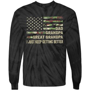  Fathers Day Gift from GrandKid Dad Grandpa Great Grandpa Tie-Dye Long Sleeve Shirt