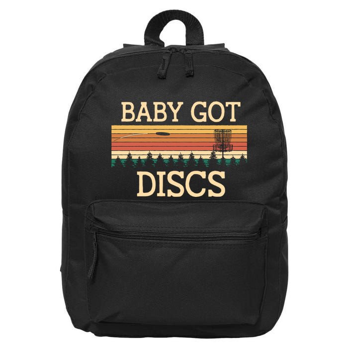 Funny Disc Golf Humor Golfer Pun Couples 16 in Basic Backpack