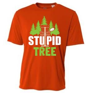 Funny Disc Golf Stupid Tree Cooling Performance Crew T-Shirt