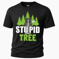 Funny Disc Golf Stupid Tree Cooling Performance Crew T-Shirt