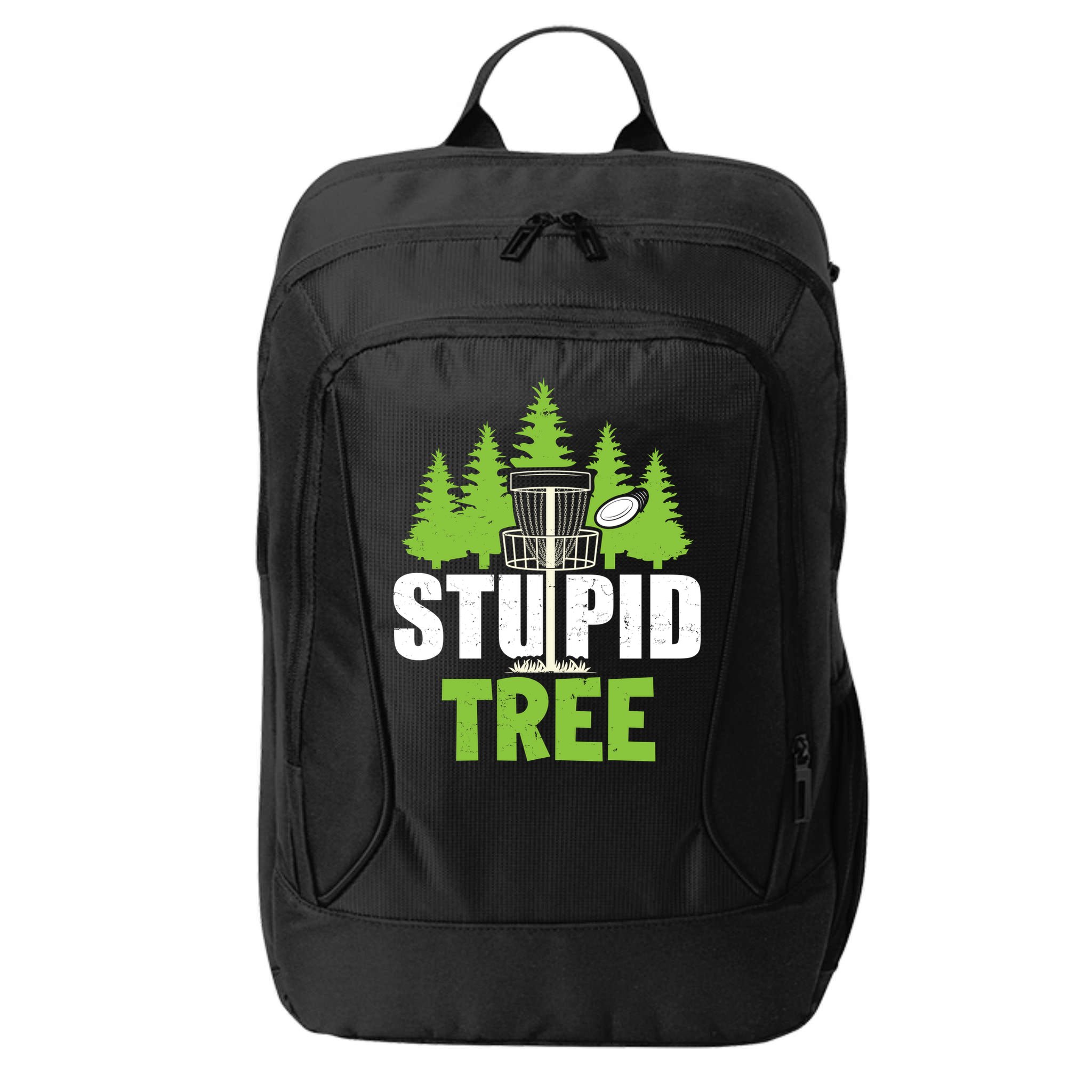 Funny Disc Golf Stupid Tree City Backpack
