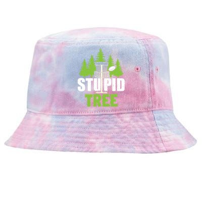 Funny Disc Golf Stupid Tree Tie-Dyed Bucket Hat