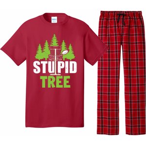 Funny Disc Golf Stupid Tree Pajama Set