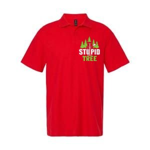 Funny Disc Golf Stupid Tree Softstyle Adult Sport Polo