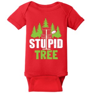 Funny Disc Golf Stupid Tree Baby Bodysuit