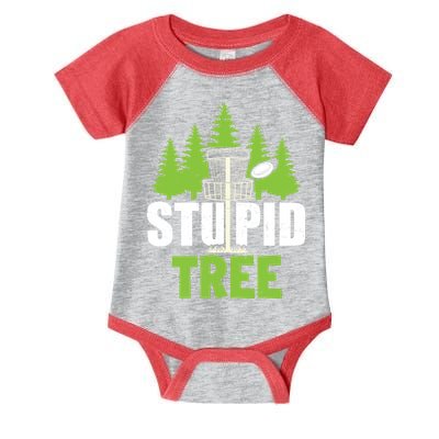 Funny Disc Golf Stupid Tree Infant Baby Jersey Bodysuit