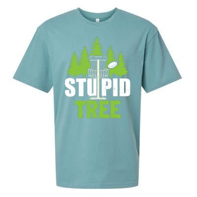 Funny Disc Golf Stupid Tree Sueded Cloud Jersey T-Shirt