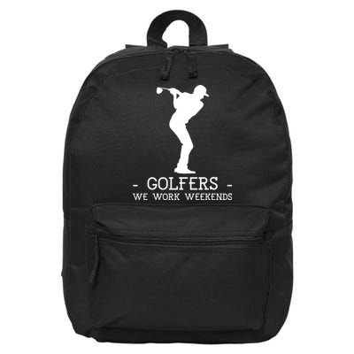 Father's Day Golf Dad Weekends Gift For Dad 16 in Basic Backpack