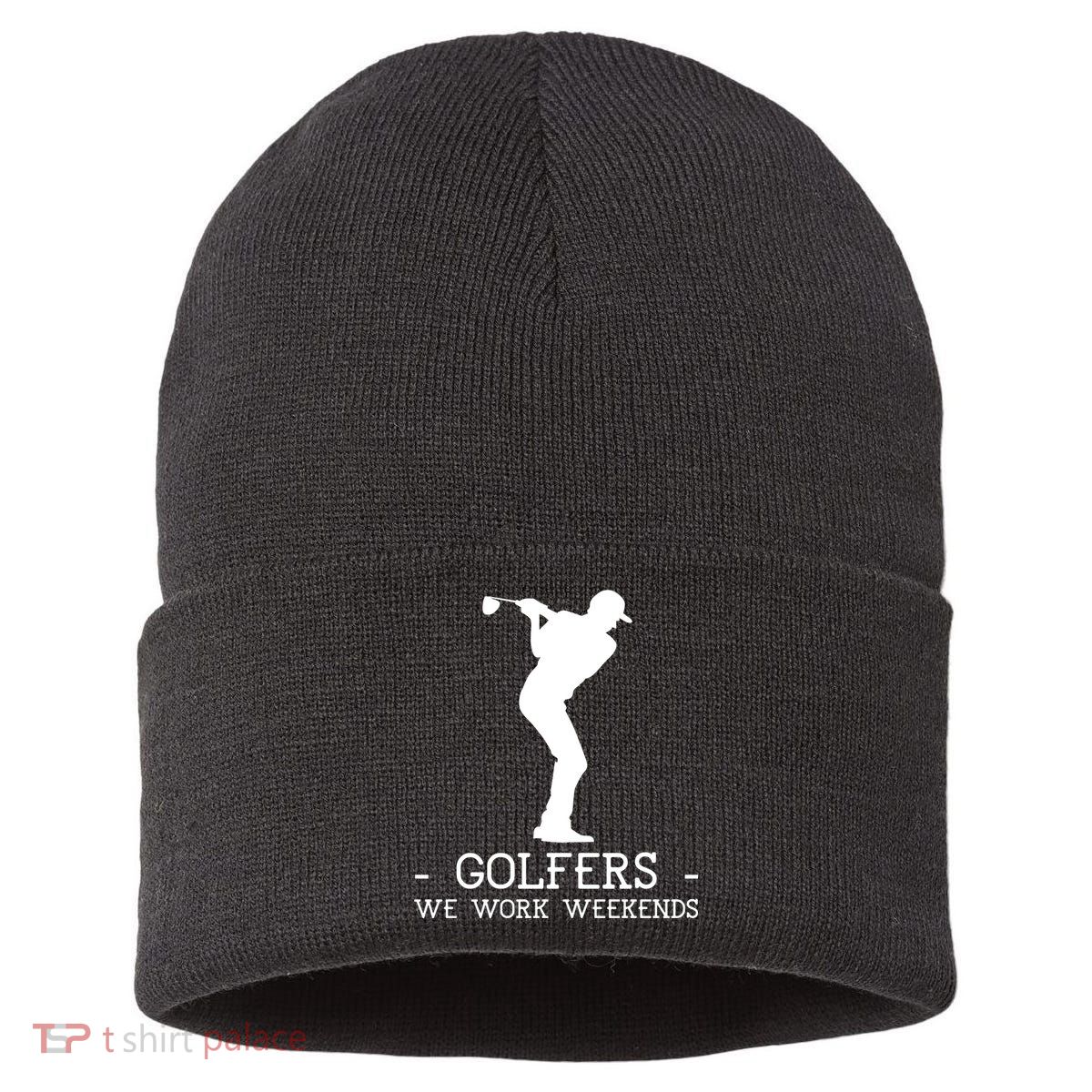 Father's Day Golf Dad Weekends Gift For Dad Sustainable Knit Beanie