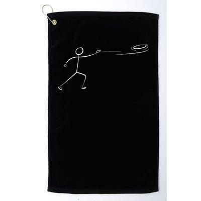 Funny Disc Golf Art For Men Women Stickman Disc Golf Lover Golf Towel