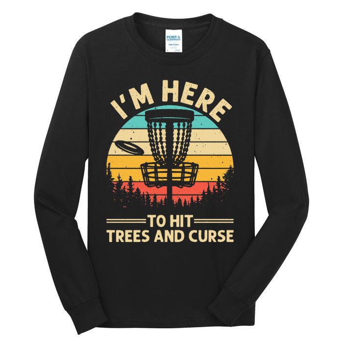 Funny Disc Golf For  Disc Golf Player Trees Sports Tall Long Sleeve T-Shirt