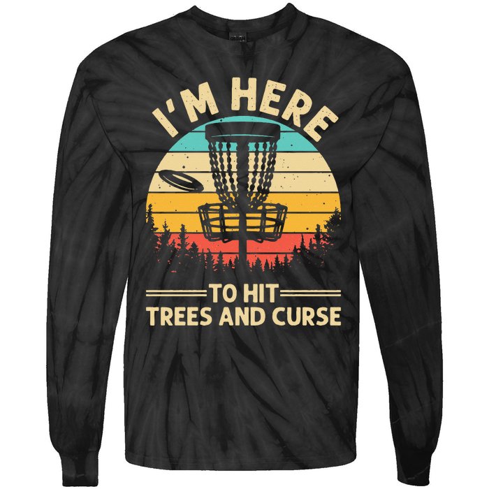 Funny Disc Golf For  Disc Golf Player Trees Sports Tie-Dye Long Sleeve Shirt