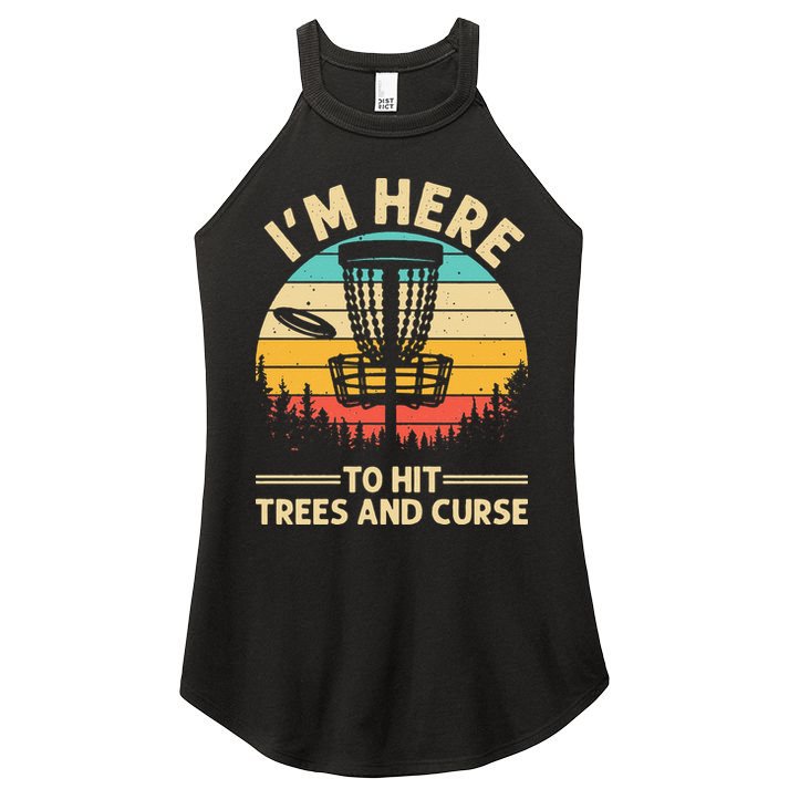 Funny Disc Golf For  Disc Golf Player Trees Sports Women's Perfect Tri Rocker Tank