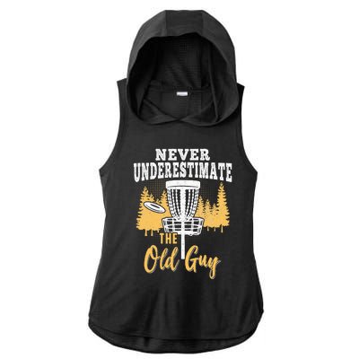 Funny Disc Golf Disc Golfing Frisbee Disc Sport Ladies PosiCharge Tri-Blend Wicking Draft Hoodie Tank