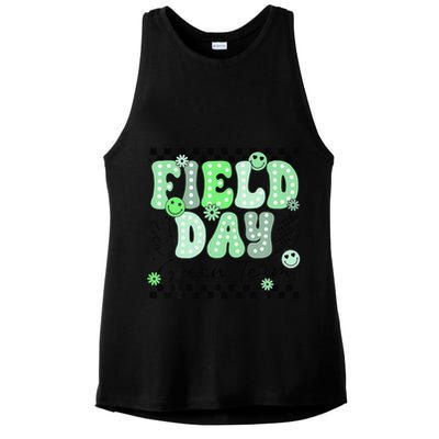 Field Day Green Team Color Field Trip Team Game Competition Ladies PosiCharge Tri-Blend Wicking Tank