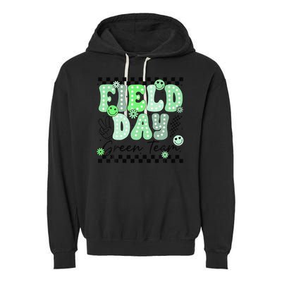 Field Day Green Team Color Field Trip Team Game Competition Garment-Dyed Fleece Hoodie