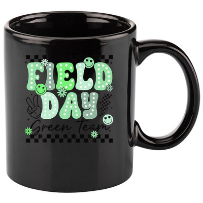 Field Day Green Team Color Field Trip Team Game Competition 11oz C Handle Ceramic Mug