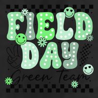 Field Day Green Team Color Field Trip Team Game Competition Trucker Hat