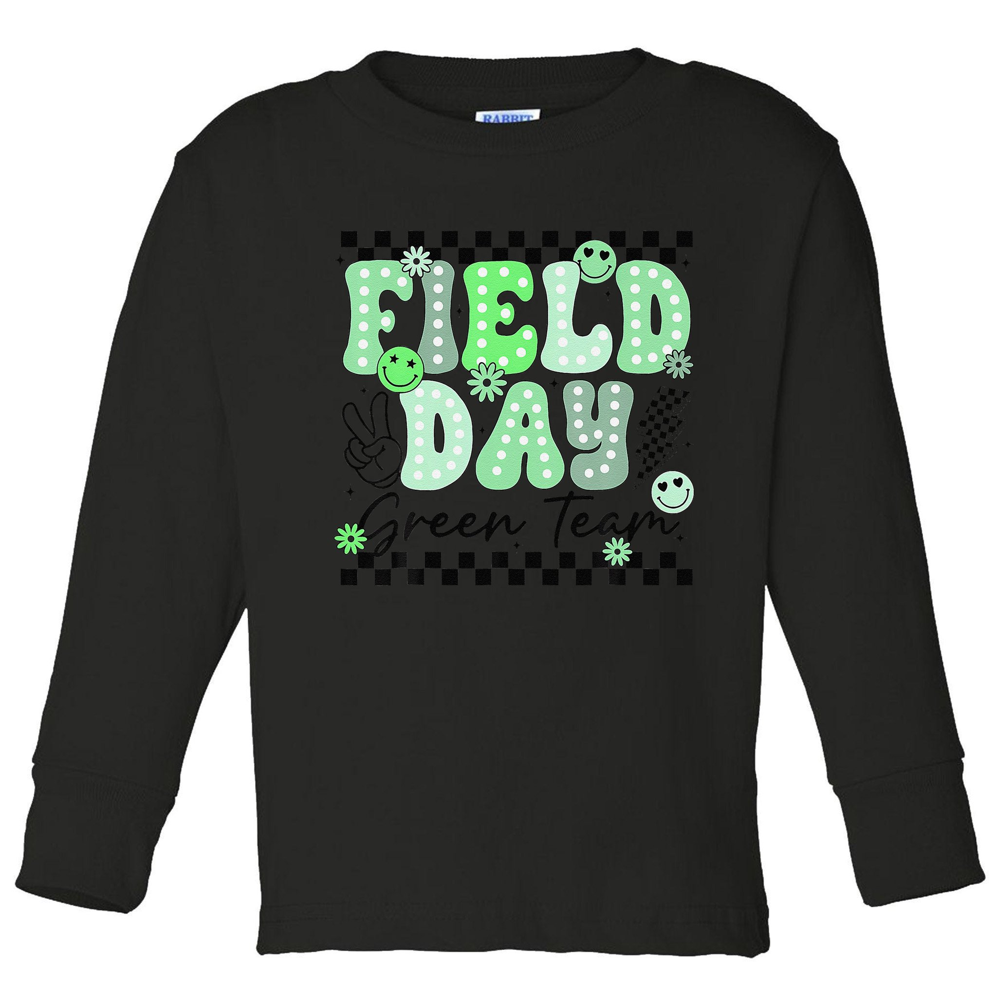 Field Day Green Team Color Field Trip Team Game Competition Toddler Long Sleeve Shirt