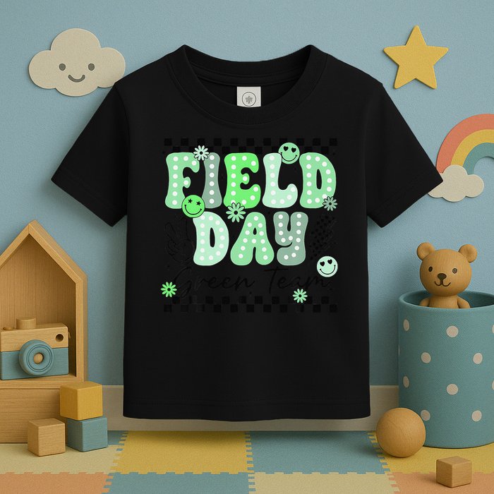 Field Day Green Team Color Field Trip Team Game Competition Toddler T-Shirt