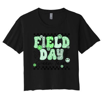 Field Day Green Team Color Field Trip Team Game Competition Crop Top