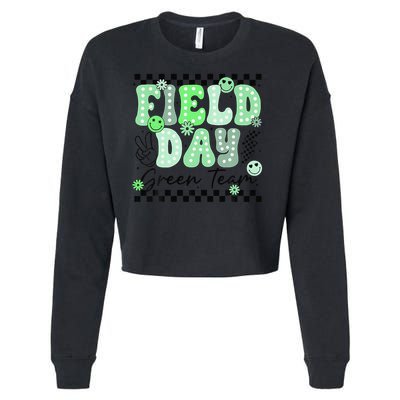 Field Day Green Team Color Field Trip Team Game Competition Cropped Pullover Crew