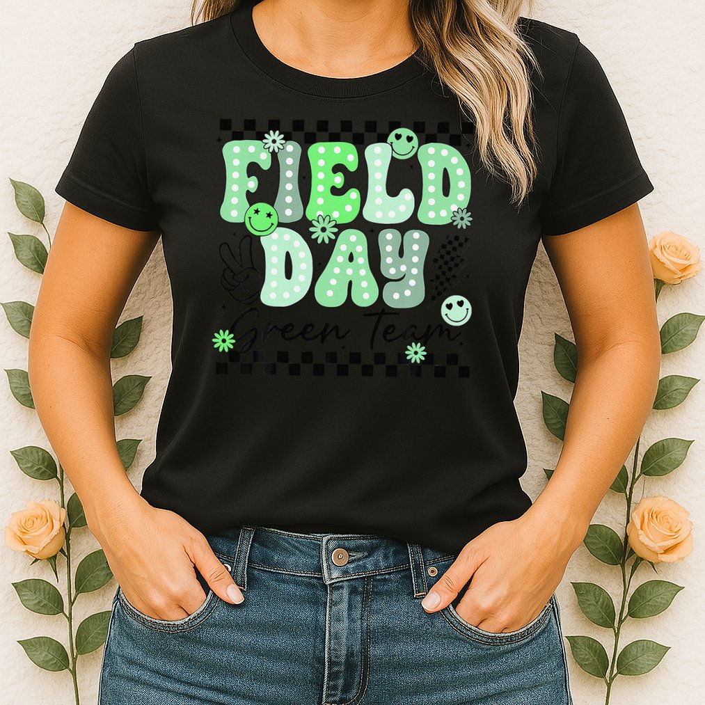Field Day Green Team Color Field Trip Team Game Competition Womens T-Shirt