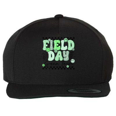 Field Day Green Team Color Field Trip Team Game Competition Wool Snapback Cap