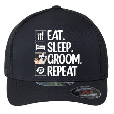 Funny Dog Groomer Design For Pet Groomer Grooming Flexfit Unipanel Trucker Cap