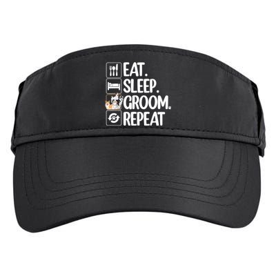 Funny Dog Groomer Design For Pet Groomer Grooming Adult Drive Performance Visor