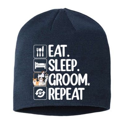 Funny Dog Groomer Design For Pet Groomer Grooming Sustainable Beanie