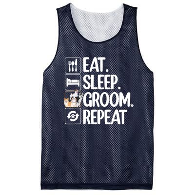 Funny Dog Groomer Design For Pet Groomer Grooming Mesh Reversible Basketball Jersey Tank