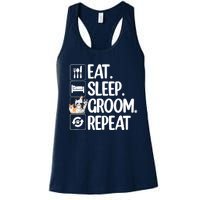 Funny Dog Groomer Design For Pet Groomer Grooming Women's Racerback Tank