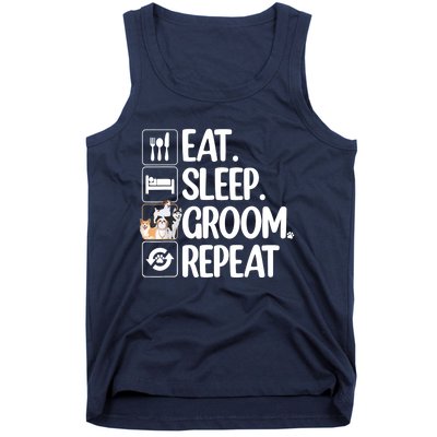 Funny Dog Groomer Design For Pet Groomer Grooming Tank Top