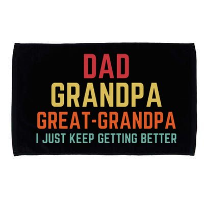 Fathers Day Gift From Grandkids Dad Grandpa Great Grandpa Microfiber Hand Towel