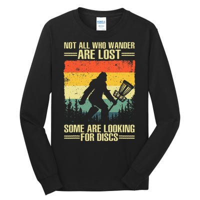 Funny Disc Golf Art For Women Disc Golf Player Tall Long Sleeve T-Shirt