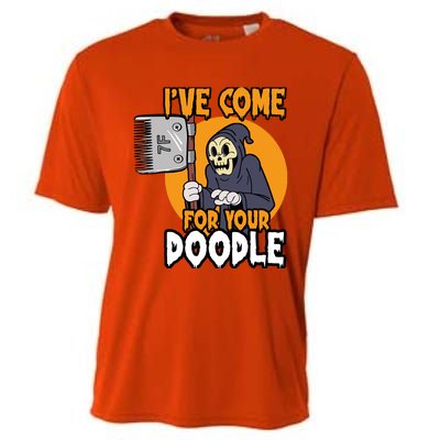 Funny Dog Groomer Reaper Brush Your Dog Grooming Halloween Cooling Performance Crew T-Shirt