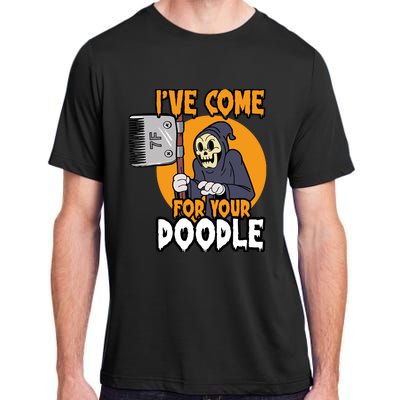 Funny Dog Groomer Reaper Brush Your Dog Grooming Halloween Adult ChromaSoft Performance T-Shirt