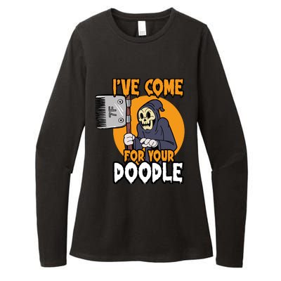 Funny Dog Groomer Reaper Brush Your Dog Grooming Halloween Womens CVC Long Sleeve Shirt