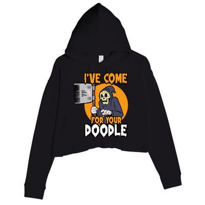 Funny Dog Groomer Reaper Brush Your Dog Grooming Halloween Crop Fleece Hoodie