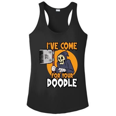 Funny Dog Groomer Reaper Brush Your Dog Grooming Halloween Ladies PosiCharge Competitor Racerback Tank