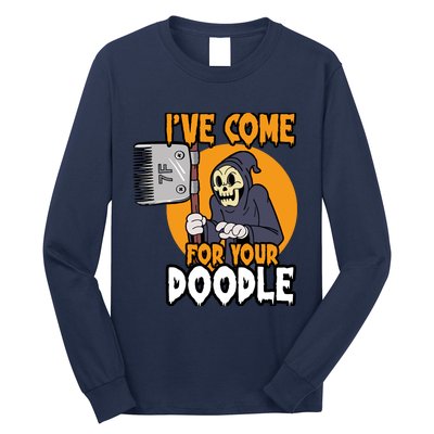 Funny Dog Groomer Reaper Brush Your Dog Grooming Halloween Long Sleeve Shirt